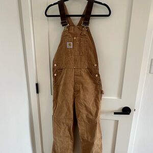 Carhartt Brown duck double cloth vintage Overalls size 28